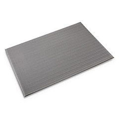 Crown Ribbed Vinyl Anti-Fatigue Mat, Rectangular, Gray Ribbed Surface, 36" x 60" (FL3660GY)