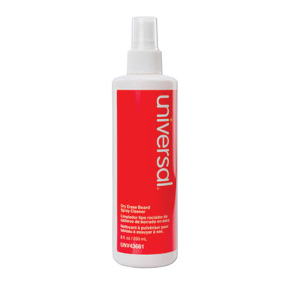 Universal Dry Erase Spray Cleaner, 8 oz Spray Bottle (UNV43661)