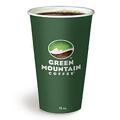 Green Mountain Coffee Paper Hot Cups, 16 oz, Green Mountain Design, 1,000/Carton (93768)