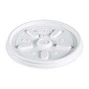 Dart Plastic Lids, Vented, Fits 8 oz to 10 oz Hot/Cold Foam Cups, White, 100/Pack, 10 Packs/Carton (8JL)