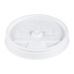 Dart Sip Thru Lids, Fits 6 oz to 10 oz Cups, White, 100/Pack, 10 Packs/Carton (8UL)