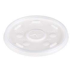 Dart Plastic Lids, Straw-Slot Lid, Fits 12 oz to 24 oz Hot/Cold Foam Cups, Translucent, 100/Pack, 10 Packs/Carton (16SL)