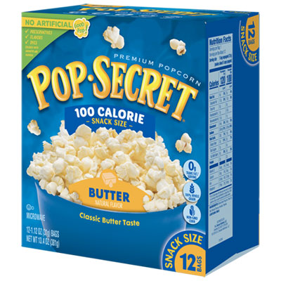Pop Secret Microwave Popcorn, Butter, 1.2 oz Bags, 12/Box (27182)
