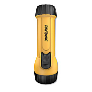 Rayovac INDUSTRIAL TOUGH FLASHLIGHT, 2 D BATTERIES (SOLD SEPARATELY), YELLOW/BLACK (WHK2DBULKA)