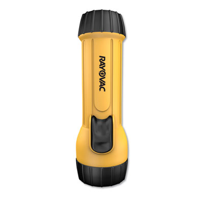 Rayovac INDUSTRIAL TOUGH FLASHLIGHT, 2 D BATTERIES (SOLD SEPARATELY), YELLOW/BLACK (WHK2DBULKA)