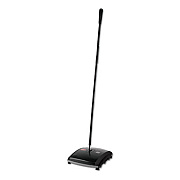 Rubbermaid Commercial Dual Action Sweeper, 44" Steel/Plastic Handle, Black/Yellow (421388BLA)