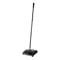 Rubbermaid Commercial Dual Action Sweeper, 44" Steel/Plastic Handle, Black/Yellow (421388BLA)