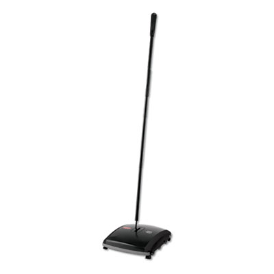 Rubbermaid Commercial Dual Action Sweeper, 44" Steel/Plastic Handle, Black/Yellow (421388BLA)