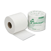 AbilityOne 8540016308729, SKILCRAFT Toilet Tissue, Septic Safe, 2-Ply, White, 4" x 3.75", 500/Roll, 96 Roll/Box
