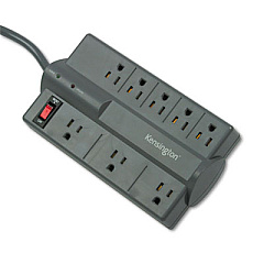 Kensington Guardian Premium Surge Protector, 8 Outlets, 6 ft Cord, 1080 Joules, Gray (38218)