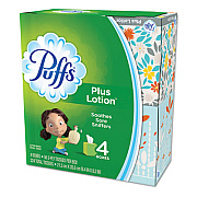 Puffs Plus Lotion Facial Tissue, 2-Ply, White, 56 Sheets/Box, 24 Boxes/Carton (34899CT)