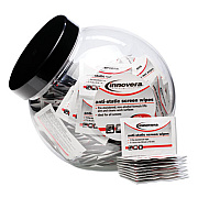 Innovera Antistatic Screen Cleaning Wipes, 200 Sachets, Fishbowl Black Top (IVR51517)