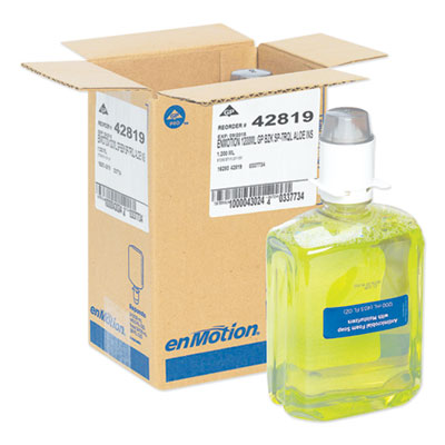 Georgia Pacific Professional GP enMotion Automated Touchless Antimicrobial Foam Soap Refill, Tranquil Aloe Scent, 1,200 mL Bottle, 2/Carton (42819)