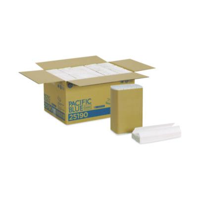 Georgia Pacific Professional Pacific Blue Basic C-Fold Paper Towel, 1-Ply, 10.1 x 12.7, White, 240/Pack, 10 Packs/Carton (25190)