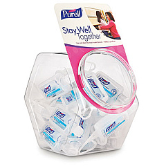 PURELL ADVANCED REFRESHING GEL HAND SANITIZER, CLEAN SCENT, 1 OZ FLIP-CAP BOTTLE WITH JELLY WRAP CARRIER AND DISPLAY BOWL, 25/BOWL (390025BWL)