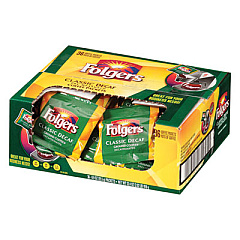 Folgers Coffee, Classic Roast, Decaf, 0.9 oz Bag, 36/Carton (06119)