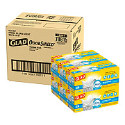Glad OdorShield Medium Quick-Tie Trash Bags, 8 gal, 0.57 mil, 21.63" x 23", White, 156/Carton (78815CT)