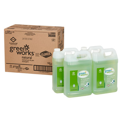 Green Works Manual Pot And Pan Dishwashing Liquid, 128 Oz Bottle, 4/carton (30388CT)