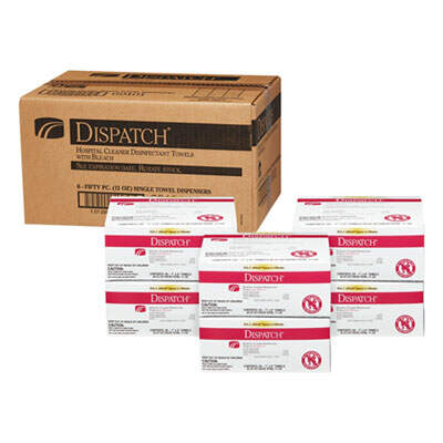 Clorox Healthcare 69101 Dispatch Hospital Cleaner Disinfectant Towels with Bleach