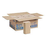 Georgia Pacific Professional Pacific Blue Basic M-Fold Paper Towels, 1-Ply, 9.2 x 9.4, Brown, 250/Pack, 16 Packs/Carton (23304)