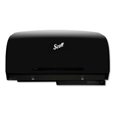 Scott Pro Coreless Twin Jumbo Roll Tissue Dispenser, 23 1/2 x 6 3/4 x 11 7/8, Black (39731)