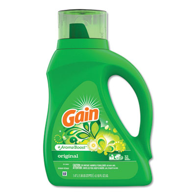 Gain Liquid Laundry Detergent, Original, 50 oz Bottle, 6/Carton (12784)