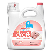 Dreft Ultra Laundry Detergent, Liquid, Baby Powder Scent, 150 oz Bottle (80377EA)