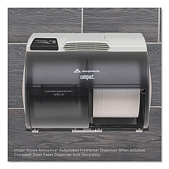 Georgia Pacific Professional ACTIVEAIRE AUTOMATED FRESHENER DISPENSER FOR COMPACT BATH TISSUE DISPENSER, 10.63" X 2.88" X 3.75", GRAY (56755)