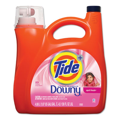 Tide Touch Of Downy Liquid Laundry Detergent, April Fresh, 138 Oz Bottle, 4/carton (87456)