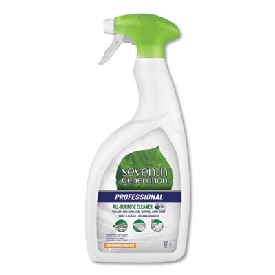 Seventh Generation Professional All-Purpose Cleaner, Free and Clear, 32 oz Spray Bottle, 8/Carton (44723CT)