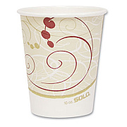 Dart Paper Hot Cups in Symphony Design, 10 oz, Beige, 1,000/Carton (370SMSYM)