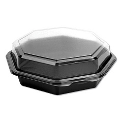 Dart Octaview Cf Containers, Black/clear, 21oz, 7.94w X 7.48d X 2.36h, 100/carton (865611PS94)