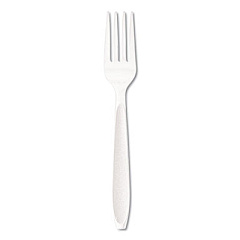 SOLO Impress Heavyweight Full-Length Polystyrene Cutlery, Fork, Plastic, White, 1,000/Carton (HSWF0007)