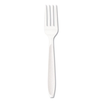 SOLO Impress Heavyweight Full-Length Polystyrene Cutlery, Fork, Plastic, White, 1,000/Carton (HSWF0007)