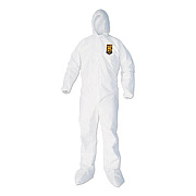 KleenGuard A45 Prep and Paint Coveralls, White, Large, 25/Carton (41515)