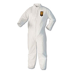 KleenGuard A40 Coveralls, Medium, White, 25/Carton (44302)
