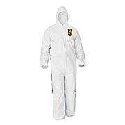 KleenGuard A40 Breathable Back Coveralls, 4X-Large, White/Blue, 25/Carton (38508)