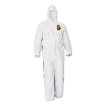 KleenGuard A40 Breathable Back Coveralls, 4X-Large, White/Blue, 25/Carton (38508)