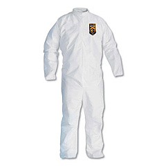 KleenGuard A30 Elastic-Back Coveralls, White, X-Large, 25/Carton (46004)