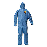 KleenGuard A20 Breathable Particle Protection Coveralls, Hood, X-Large, Blue, 24/Carton (58514)