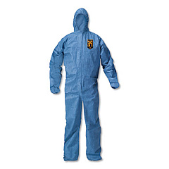 KleenGuard A20 Breathable Particle Protection Coveralls, Hood, X-Large, Blue, 24/Carton (58514)