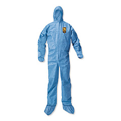KleenGuard A20 Breathable Particle Protection Coveralls,  Large, Blue, 24/Carton (58523)