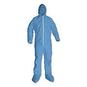 KleenGuard A65 Zipper Front Flame Resistant Coveralls, Large, Blue, 25/Carton (45353)