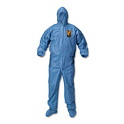 KleenGuard A60 Blood and Chemical Splash Protection Coveralls, 3X-Large, Blue, 20/Carton (45096)