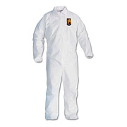KleenGuard A40 Elastic-Cuff and Ankles Coveralls, 4X-Large, White, 25/Carton (44317)