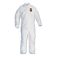 KleenGuard A40 Elastic-Cuff and Ankles Coveralls, 4X-Large, White, 25/Carton (44317)
