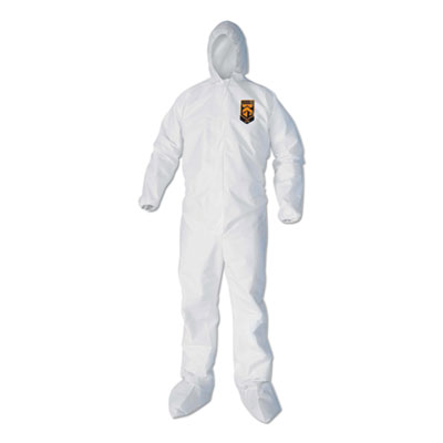 KleenGuard A45 Prep and Paint Coveralls, White, 3X-Large, 25/Carton (41518)