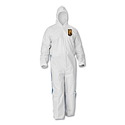 KleenGuard A40 Breathable Back Coveralls, 5X-Large to 6X-Large Combo, White/Blue, 25/Carton (37584)