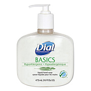 Dial Professional Basics Liquid Hand Soap, Fresh Floral, 16 oz Pump, 12/Carton (06044)