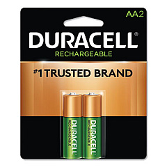 Duracell Rechargeable StayCharged NiMH Batteries, AA, 2/Pack (NLAA2BCD)
